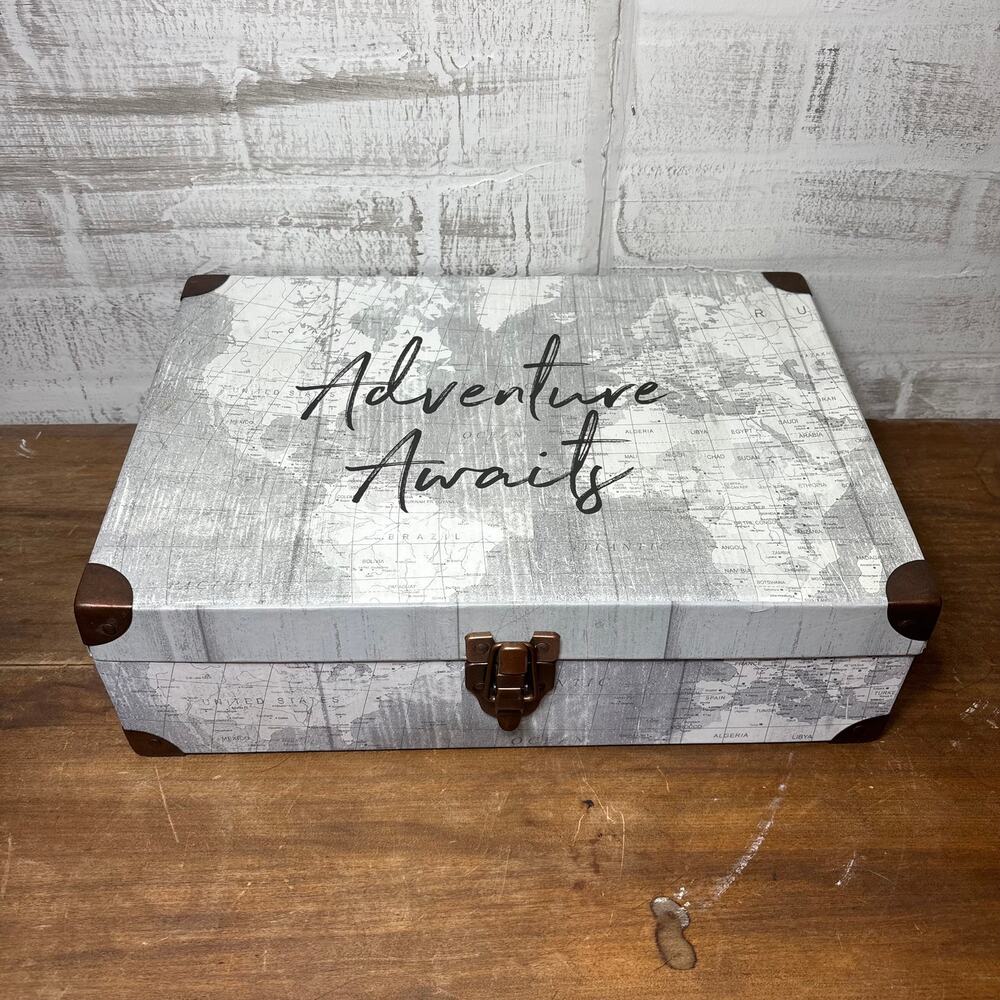 Adventure Awaits Vintage Style Keepsake Box